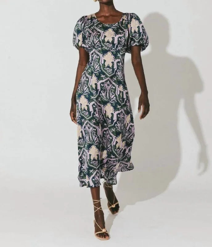 Abilene Midi Dress In Casablanca Comfortable Sleeveless Midi Dress