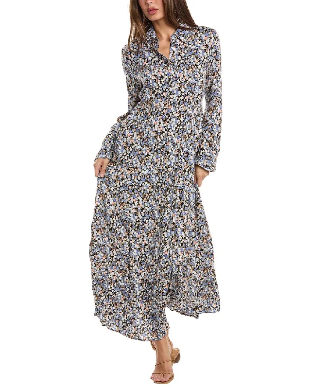 ANNA KAY Olindo Silk-Blend Midi Dress Comfortable Stretch Midi Dress