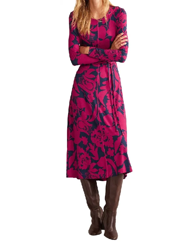 Boden Lucy Jersey Midi Dress Stylish Animal Print Midi Dress