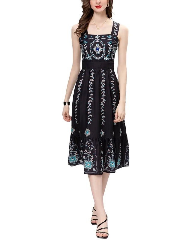 BURRYCO Midi Dress Chic Bohemian Midi Dress