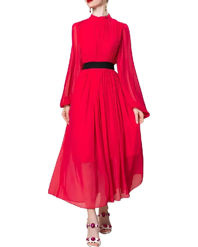 BURRYCO Midi Dress Trendy Square Neck Midi Dress