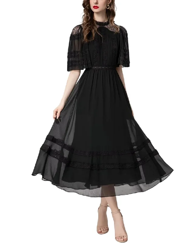 BURRYCO Midi Dress Stylish Tiered Midi Dress
