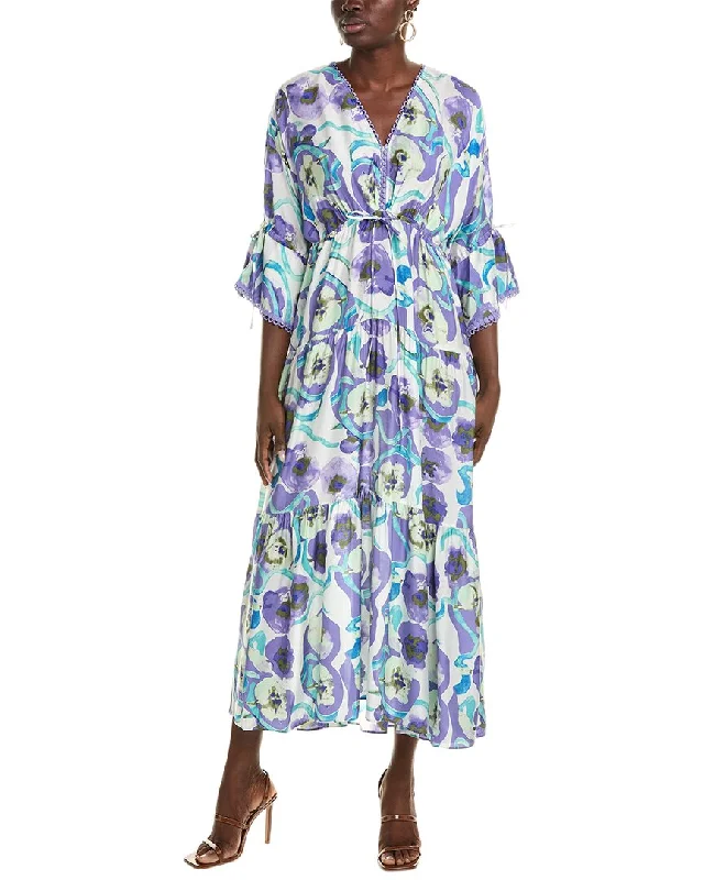 Diane von Furstenberg Boris Silk-Blend Midi Dress Comfortable Sleeveless Midi Dress
