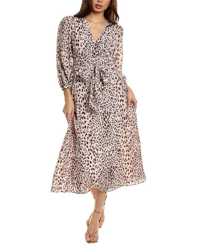 Equipment Sadie Silk-Blend Midi Dress Trendy Ruched Side Midi Dress