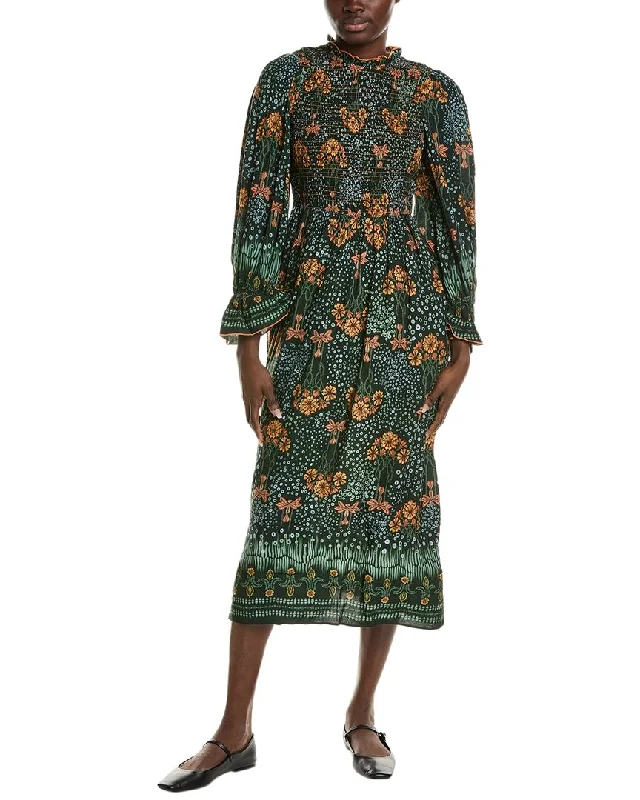Garrie B Aurnia Midi Dress Comfortable Lace-Up Midi Dress