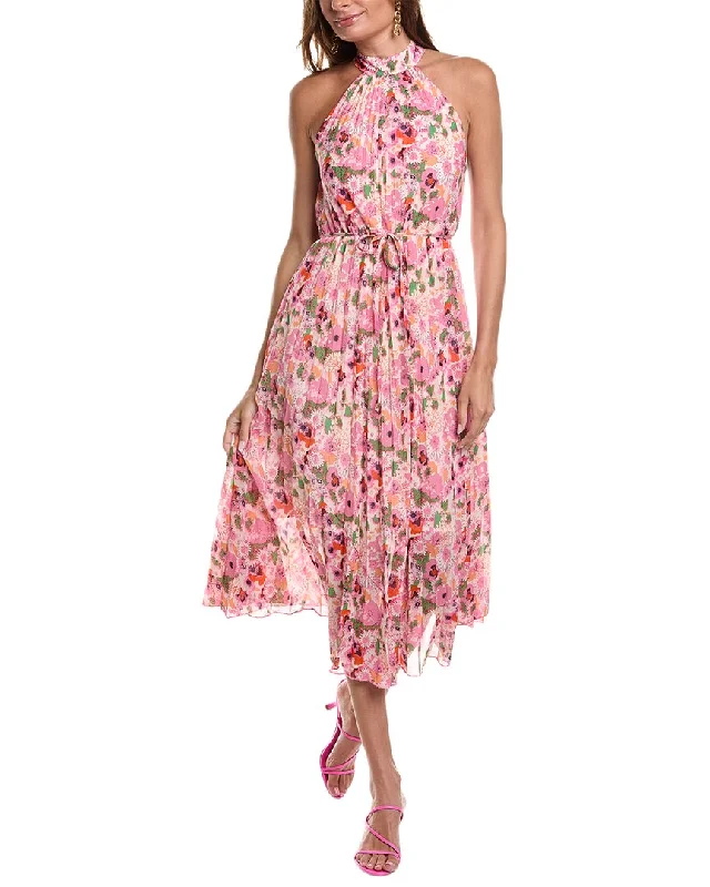 JL LUXE Halter Midi Dress Trendy Mock Neck Midi Dress
