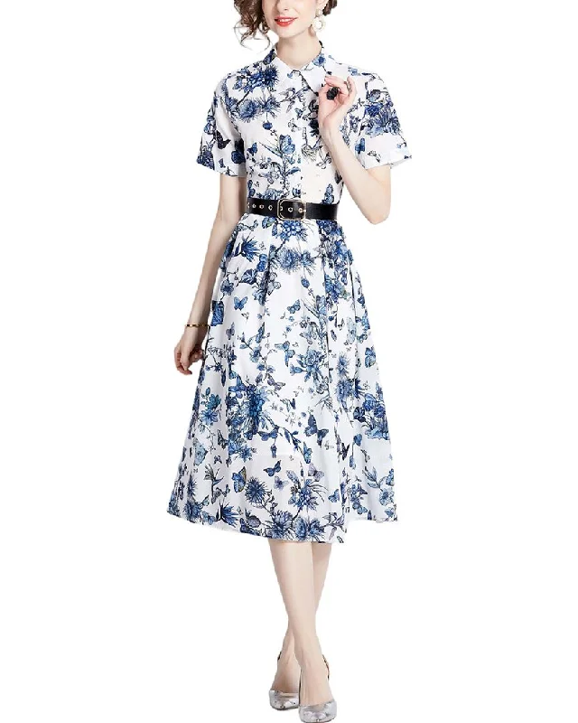 KAIMILAN Midi Dress Fashionable Skater Midi Dress