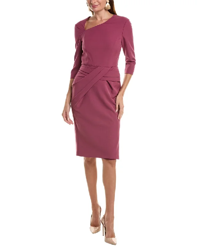 Kay Unger Alexa Midi Dress Elegant Satin Slip Midi Dress
