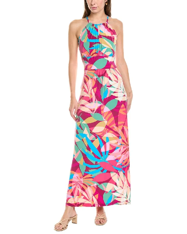 London Times Midi Dress Fashionable Wide Leg Midi Dress