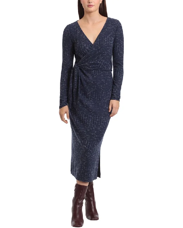 Maggy London Nyx Midi Dress Trendy Tiered Hem Midi Dress