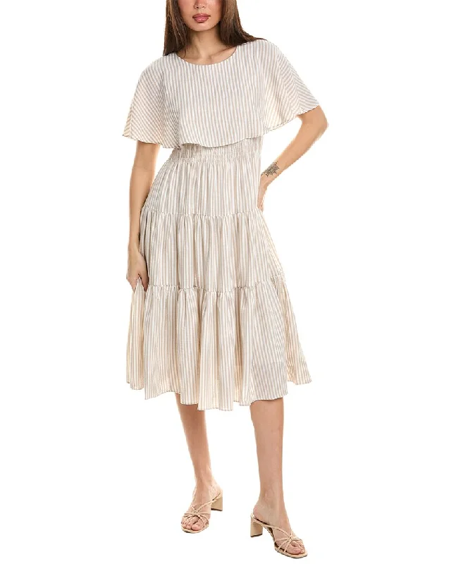 Maison Tara Tiered Midi Dress Fashionable Wide Leg Midi Dress