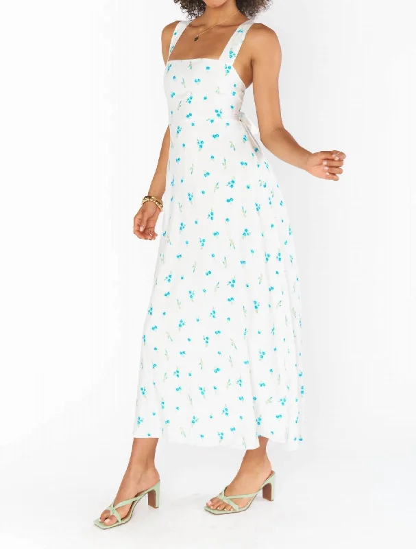 Marmont Midi Dress In Bluebell Ditsy Trendy Bodycon Midi Dress