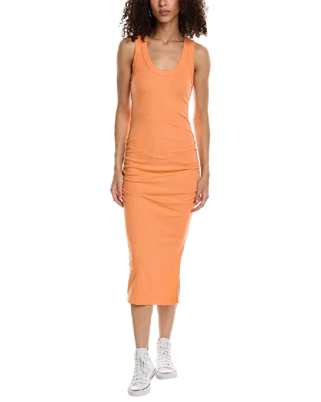 Michael Stars Ulla Scoop Neck Midi Dress Cozy Spaghetti Strap Midi Dress