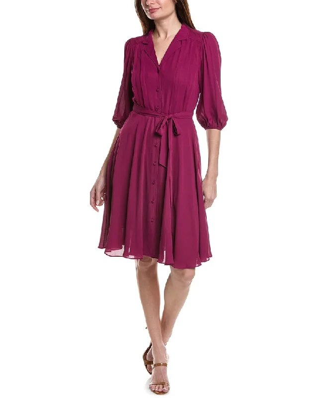 Nanette Nanette Lepore Crepe Chiffon Midi Dress Stylish High-Waisted Midi Dress