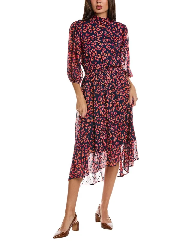 Nanette Nanette Lepore Floral Midi Dress Trendy Flared Sleeve Midi Dress