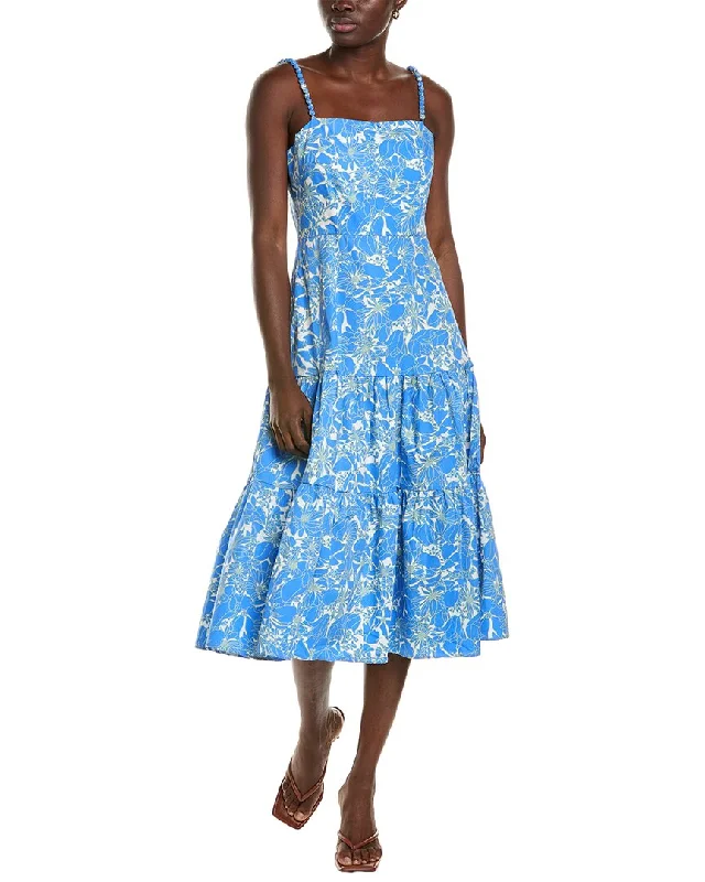 o.p.t. Dagney Midi Dress Elegant Floral Midi Dress