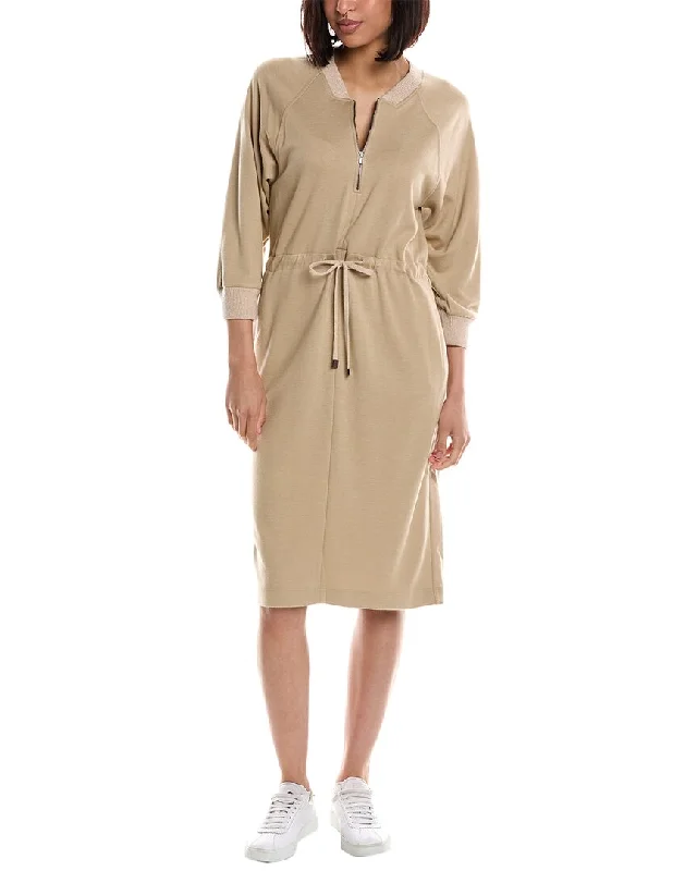 Peserico Wool-Blend Midi Dress Fashionable Skater Midi Dress