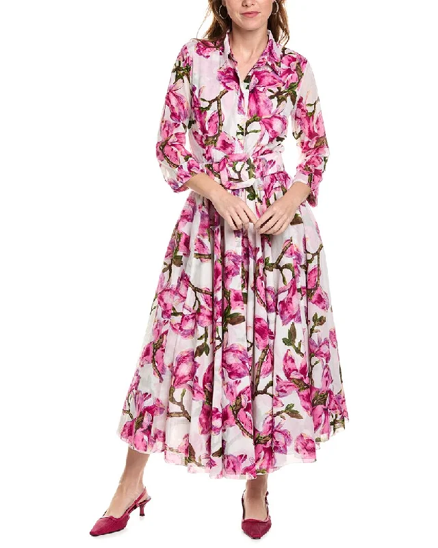 Samantha Sung Aster Midi Dress Comfortable Floral Print Midi Dress