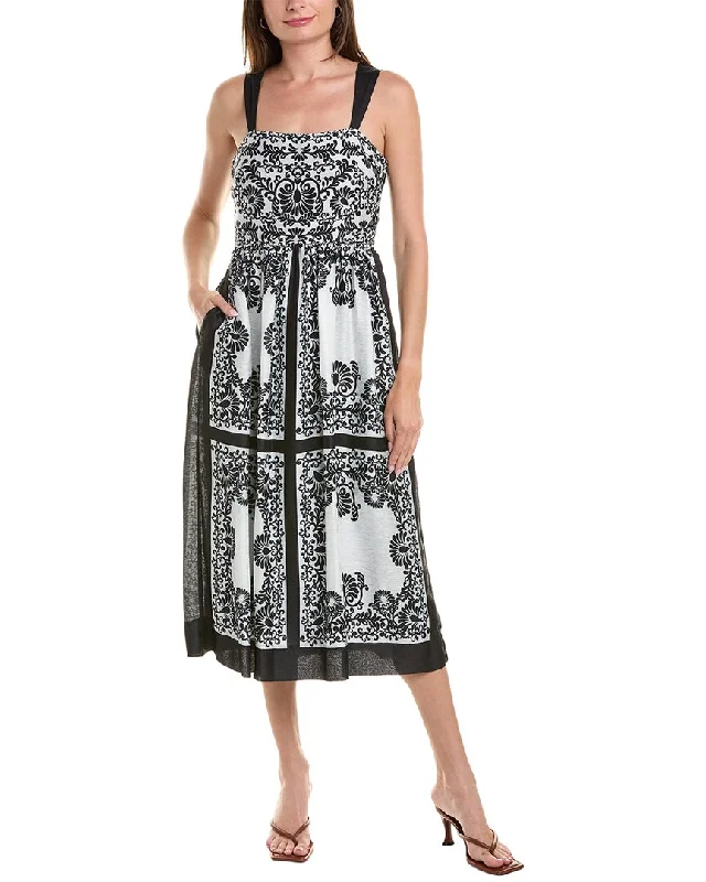 Taylor Crepe Chiffon Midi Dress Trendy A-Line Midi Dress