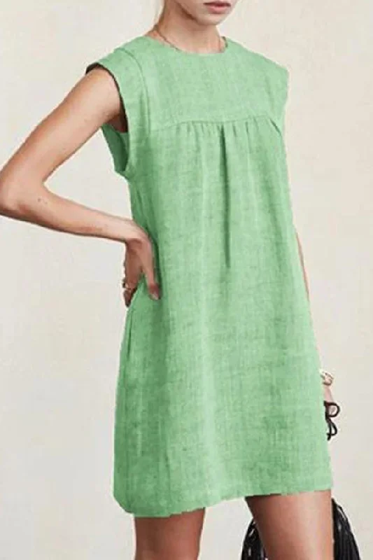 CASUAL SLEEVELESS A-LINE MINI DRESS Cozy A-Line Mini Dress