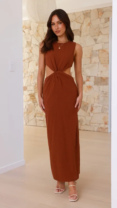 Damiana Maxi Dress - Chocolate Classic Tulle Maxi Dress