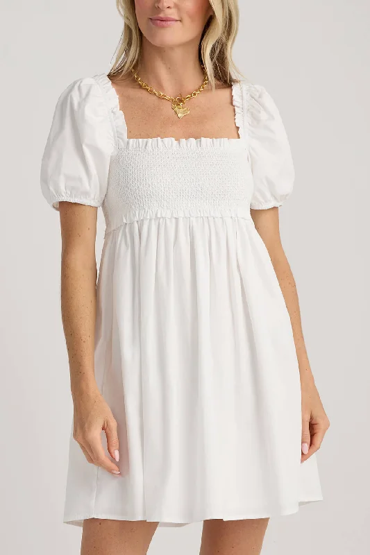 Dress Forum Smocked Mini Dress Modern Satin Mini Dress