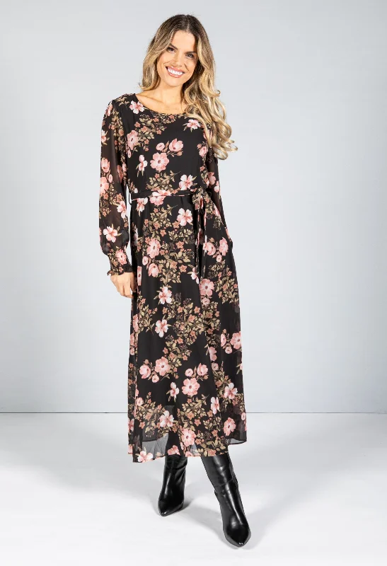 Floral Pattern Maxi Dress Comfortable Bohemian Maxi Dress