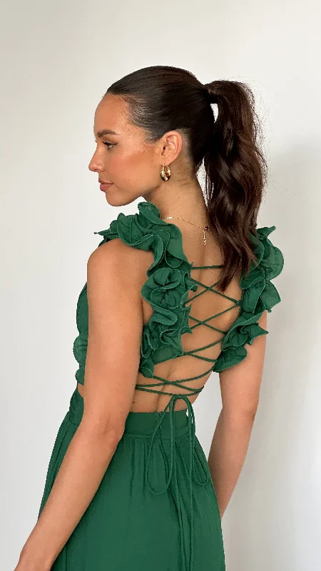 Galilhai Maxi Dress - Forest Green Comfortable Casual Maxi Dress