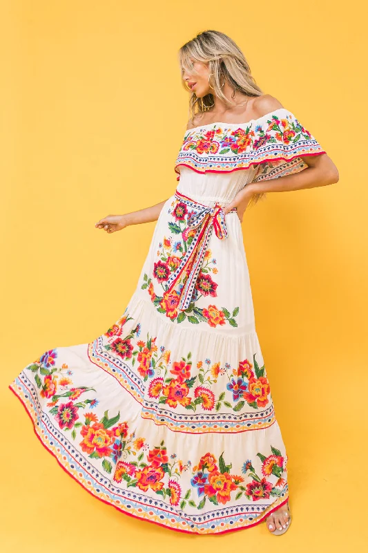 POETIC LOVE PRINT MAXI DRESS Cozy Spaghetti Strap Maxi Dress