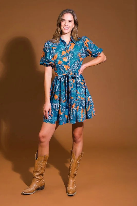 FLOWER GIRL WOVEN MINI DRESS Trendy Crossover Mini Dress