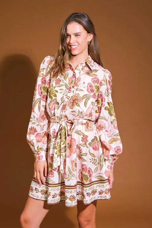 DESERT DAWN WOVEN MINI DRESS Fashionable Mini Dress with Frills