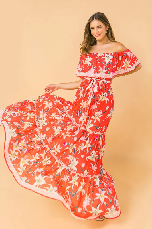DESIRE MORE MAXI DRESS Trendy Floral Print Maxi Dress