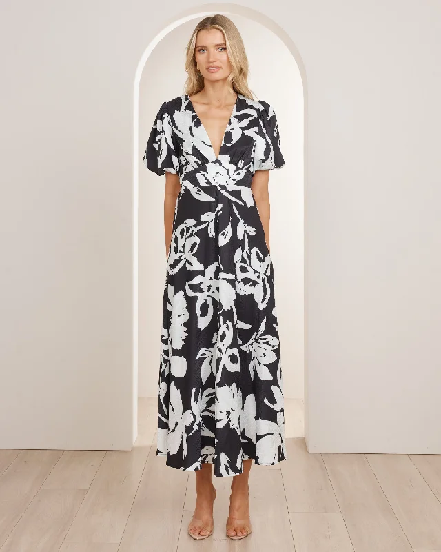 Jeanie V-neck Maxi Dress Stylish Longline Maxi Dress