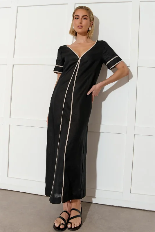 JUNIPER MAXI DRESS Fashionable Open-Back Maxi Dress