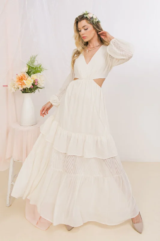 YOUR HAND IN MINE WOVEN MAXI DRESS Fashionable High-Waist Maxi Dress