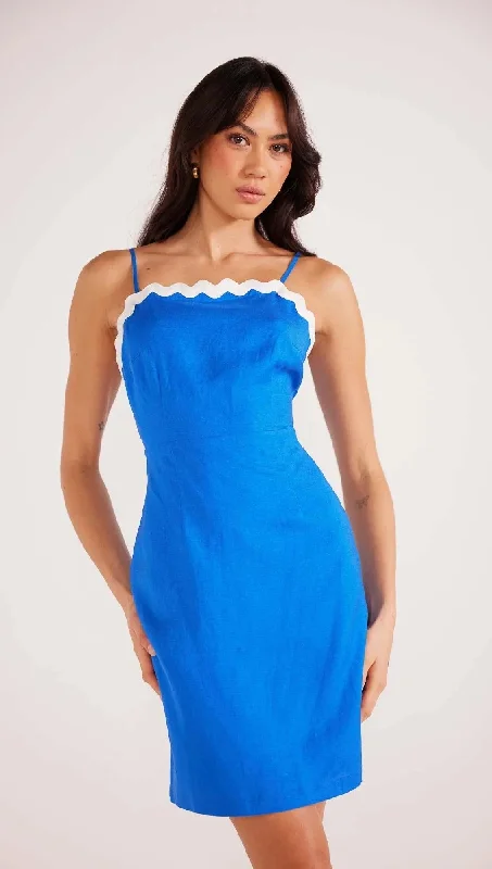 Minkpink Florence Rickrack Mini Dress Stylish Ruffle Mini Dress
