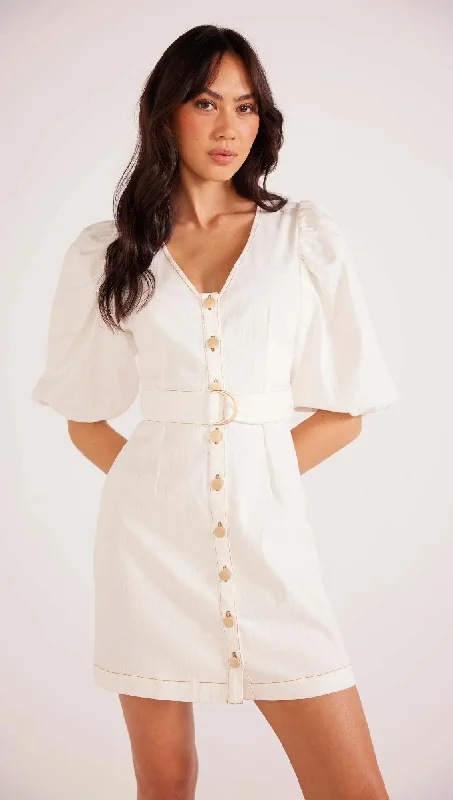 Minkpink Hazel Mini Dress Elegant Satin Lace Mini Dress
