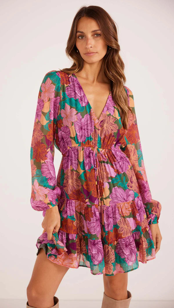 MinkPink Zora Mini Dress Stylish Sweetheart Neck Mini Dress
