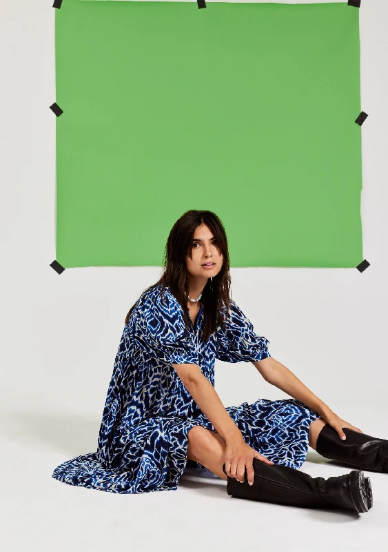 Moliin Lucille Maxi Dress-Lapis Blue Elegant Maxi Dress with Slit