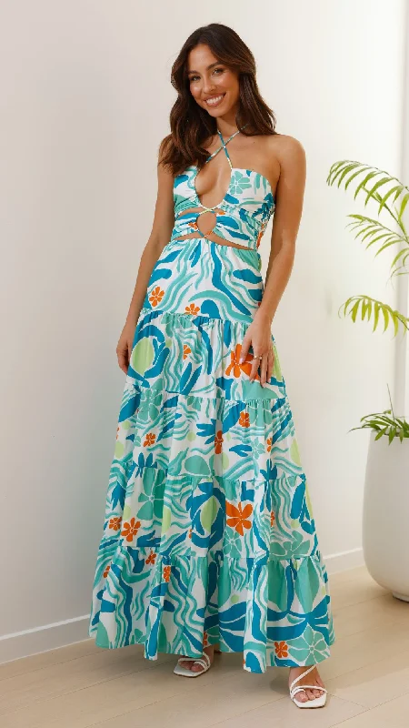 Montero Maxi Dress - Montero Print Cozy Ribbed Maxi Dress