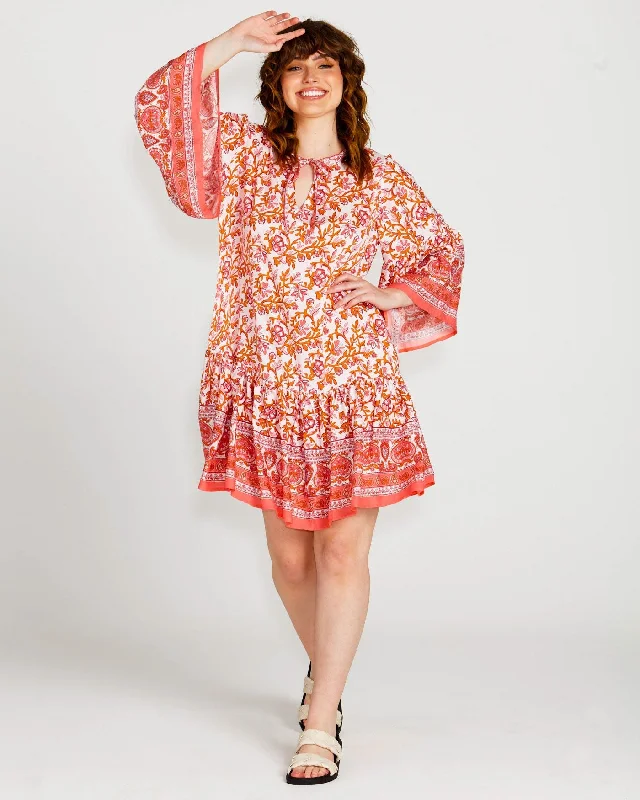Sass Ashley Smock Mini Dress Fashionable Pleated Mini Dress