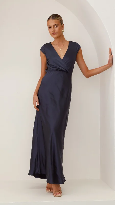 Selma Maxi Dress - Navy Stylish Boho Maxi Dress