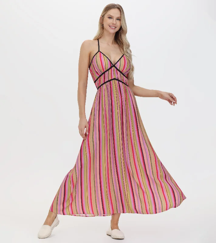Vibrant Maxi Dress Comfortable Cotton Maxi Dress