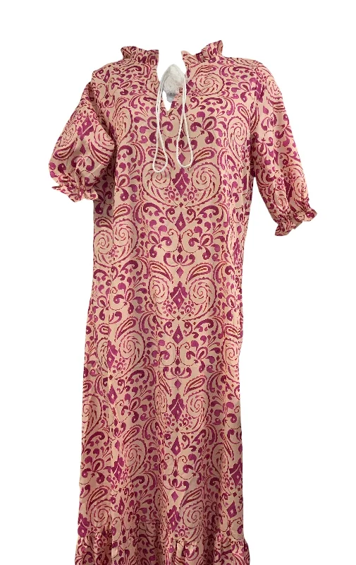 Women's Maxi Dress Pink S Fashionable High-Waist Maxi Dress