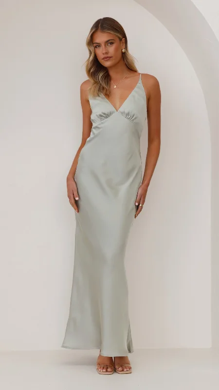 Ziah Maxi Dress - Olive Cozy Ribbed Maxi Dress