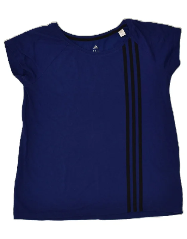 ADIDAS Womens T-Shirt Top UK 12/14 Medium Navy Blue Cotton Mesh Fabric Canvas Fabric Denim Fabric ADIDAS Womens T-Shirt Top UK 12/14 Medium Navy Blue Cotton Mesh Fabric Canvas Fabric Denim Fabric