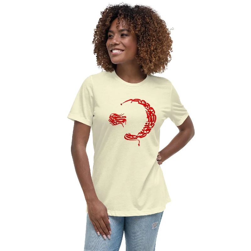 ALPHABET Women's Relaxed T-Shirt Basic T-Shirt Crew Neck Short Sleeve
