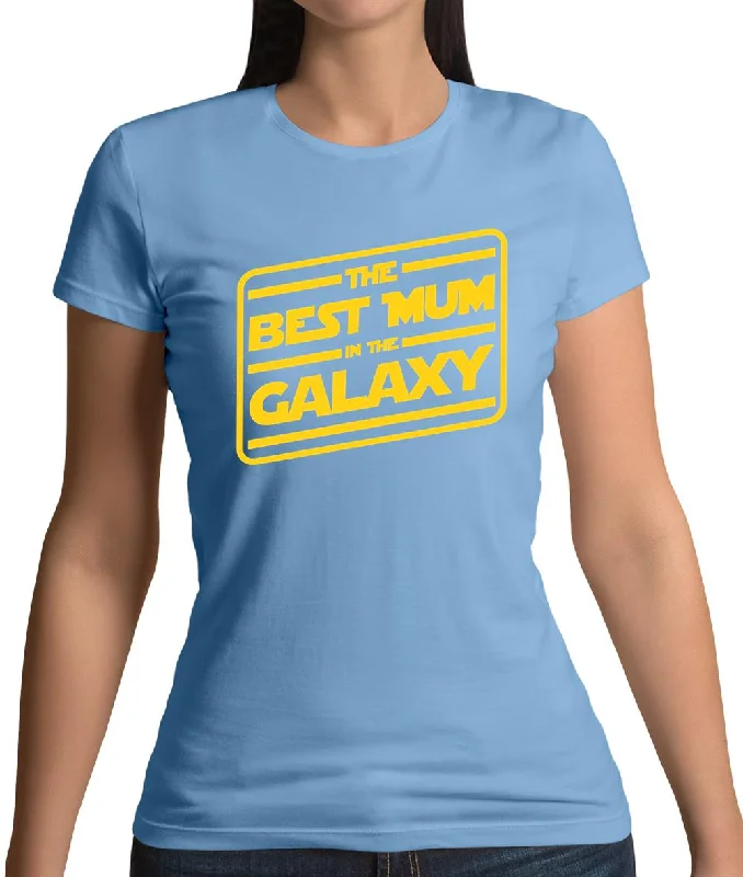 Best Mum In The Galaxy Womens T-Shirt Houndstooth Herringbone Solid