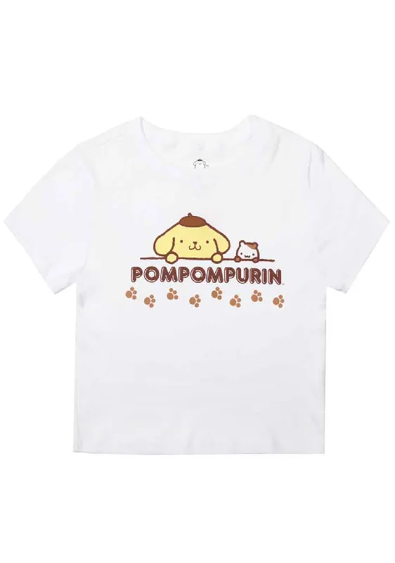 Sanrio Pompompurin & Muffin Character Tee Cotton Fabric Linen Fabric Terry Fabric