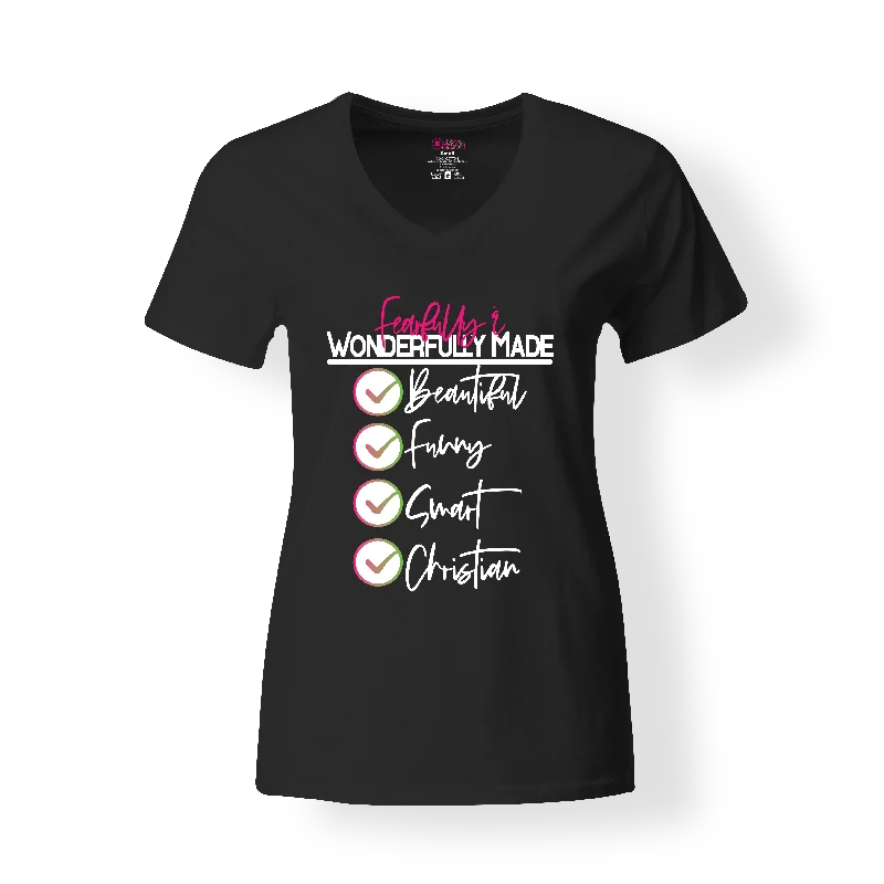 Christian Check-off T-Shirt Graphic T-Shirt Round Neck Polyester